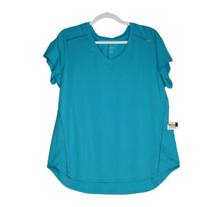 New Tangerine Top Womens Size XL Performance Active Green Jade Cut Outs NWT